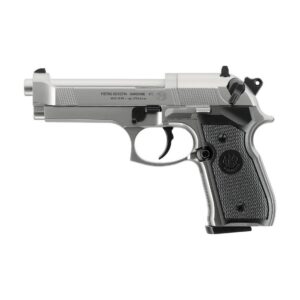 Beretta M92FS Nickel with black grips - Non Blowback